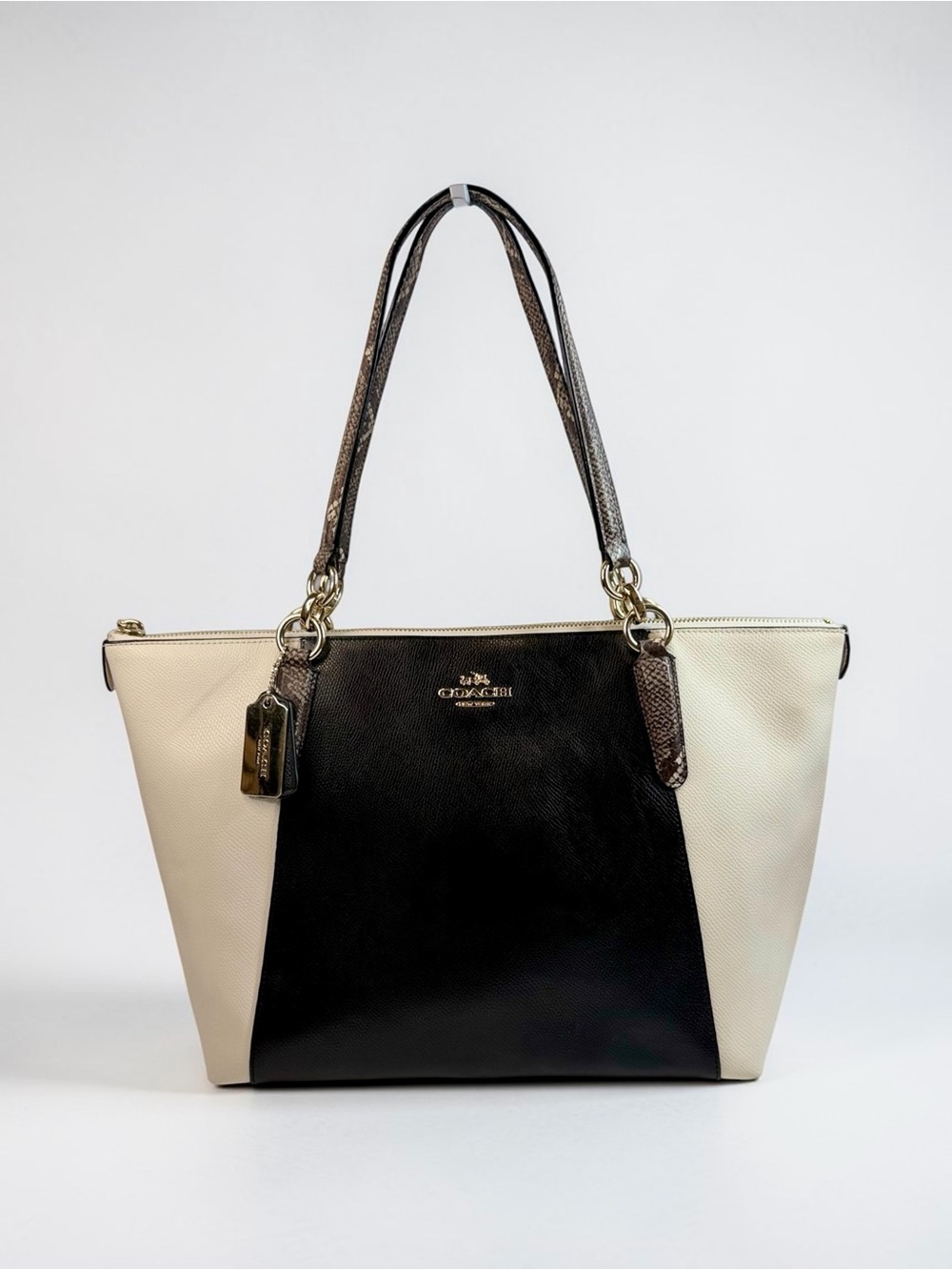 🐍 Coach Ava Snakeskin Embossed Leather Tote